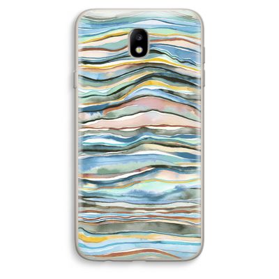 Watercolor Agate: Samsung Galaxy J7 (2017) Transparant Hoesje