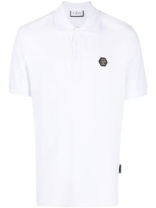 Philipp Plein polo à patch logo - Blanc