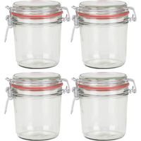 4x Weckpotten/inmaakpotten 400 ml met beugelsluiting