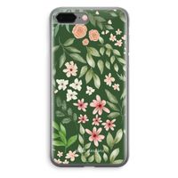 Botanical green sweet flower heaven: iPhone 8 Plus Transparant Hoesje