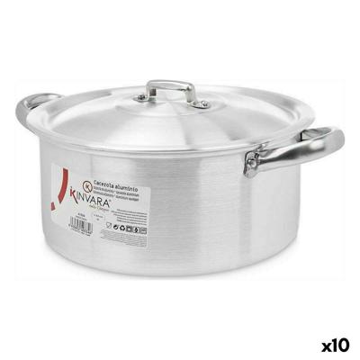 Kookpot met Deksel Kinvara 100006 100006 Zilverkleurig 4 L 31 x 13 x 24 cm 24 x 13 x 31 cm (10 Stuks)