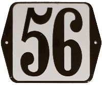 Huisnummer standaard nummer 56 - Warentuin mix Huisnummer standaard nummer 56 - Warentuin mix
