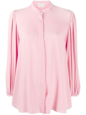 Alexander McQueen blouse à manches drapées - Rose