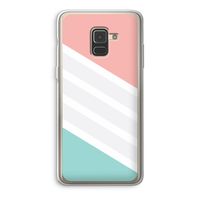 Strepen pastel: Samsung Galaxy A8 (2018) Transparant Hoesje