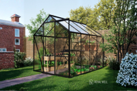 Royal Well Kate II aluminium tuinkas 192x253 cm zwart- - Veiligheidsglas- Royal Well