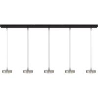 Masterlight 5-lichts hanglampImperia 160cm zwart met nikkel - 2041-05-37-02-160-5