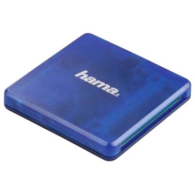 Hama USB-2.0-multi-kaartlezer SD/microSD/CF Blauw Hama USB-2.0-multi-kaartlezer SD/microSD/CF Blauw