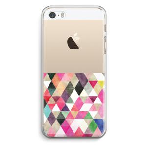 Gekleurde driehoekjes: iPhone 5 / 5S / SE Transparant Hoesje