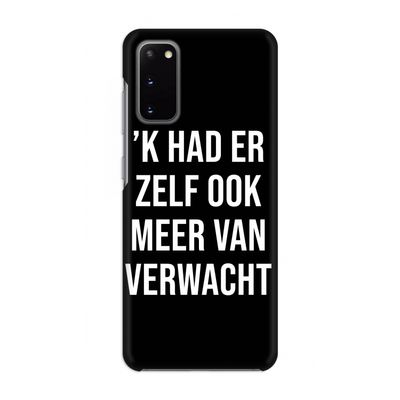 Meer verwacht - Zwart: Volledig geprint Samsung Galaxy S20 Hoesje