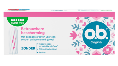 OB Original Tampons Super Plus - met gebogen groeven
