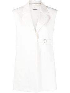 Jil Sander débardeur à taille ceinturée - Blanc