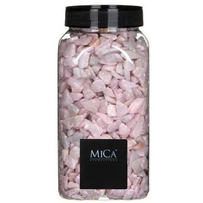 Mica Decorations Decoratie steentjes - roze - 650 ml - 5-8 mm - hobbystenen