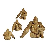 Decoratieve figuren Gift Decor XS210412 XS210412 Gouden Gorilla 36 x 50 x 62 cm