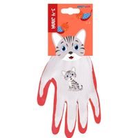 Kat/poes kinderhandschoenen / tuinhandschoenen 3-4 jaar One size  -