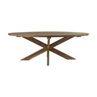 HSM - HSM Collection-Ovale Tuintafel Kruispoot-220x110x76-Naturel-Teak - thumbnail