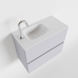 Toiletmeubel Mondiaz Ada | 60 cm | Meubelkleur Cale | Lex wastafel Talc Links | 1 kraangat