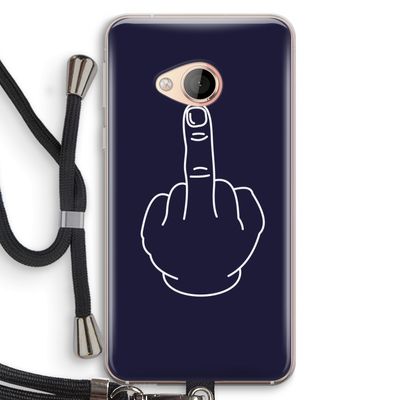 F**k U: HTC U Play Transparant Hoesje met koord