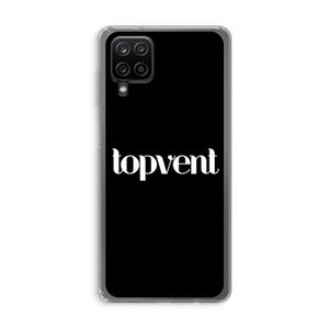Topvent Zwart: Samsung Galaxy A12 Transparant Hoesje