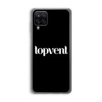 Topvent Zwart: Samsung Galaxy A12 Transparant Hoesje