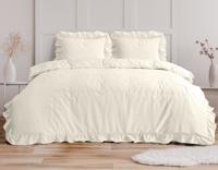 RoyalTextile - Ruffles Dekbedovertrek Micropercal - Crème - 240 x 220 RoyalTextile - Ruffles Dekbedovertrek Micropercal - Crème - 240 x 220
