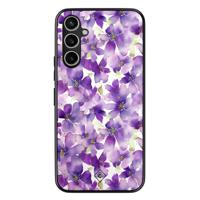 Samsung Galaxy A15 hoesje - Floral violet