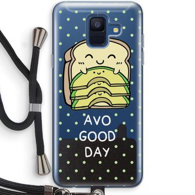 Avo Good Day: Samsung Galaxy A6 (2018) Transparant Hoesje met koord