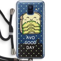Avo Good Day: Samsung Galaxy A6 (2018) Transparant Hoesje met koord