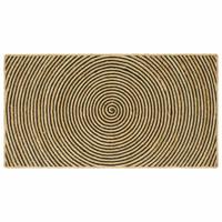 VidaXL Vloerkleed natuurlijk en zwart 80 x 150 cm jute