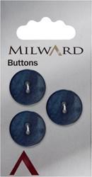 Milward Parelmoer Knoop Blauw 17mm (3 stuks)