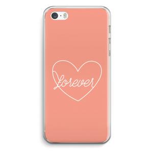 Forever heart: iPhone 5 / 5S / SE Transparant Hoesje