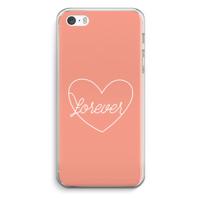 Forever heart: iPhone 5 / 5S / SE Transparant Hoesje - thumbnail