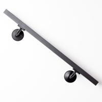 Zwarte aluminium trapleuning | Plat 4 mm x 2 mm