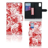 Telefoonhoesje met Naam Samsung Galaxy A02s | M02s Angel Skull Rood