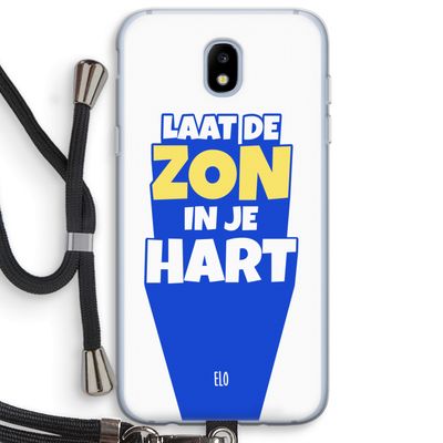 Laat de zon in je hart: Samsung Galaxy J5 (2017) Transparant Hoesje met koord