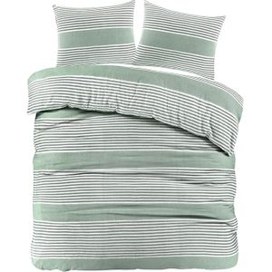 Day Dream Davos Flanel Dekbedovertrek Licht Groen-Lits-jumeaux (240 x 200/220 cm)