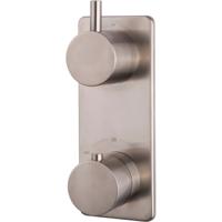 Xellanz Rivaro Inbouwthermostaat - 2 weg - Geborsteld Staal PVD