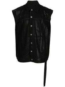 Rick Owens DRKSHDW débardeur en coton à effet ciré - Noir