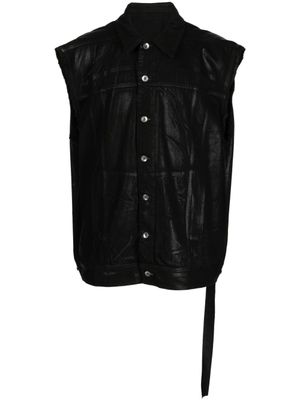Rick Owens DRKSHDW débardeur en coton à effet ciré - Noir