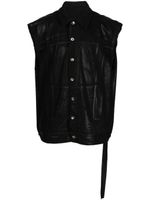 Rick Owens DRKSHDW débardeur en coton à effet ciré - Noir