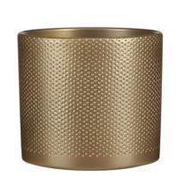 Era pot round gold relief H17,5 x D19,5 cm stenen binnenpot Mica Decorations - Mica decorations