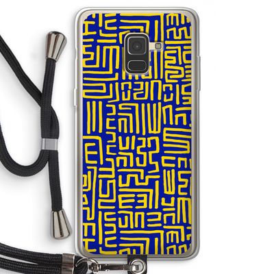 Majorelle Blue Print: Samsung Galaxy A8 (2018) Transparant Hoesje met koord