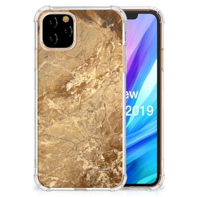 Apple iPhone 11 Pro Anti-Shock Hoesje Marmer Creme Apple iPhone 11 Pro Anti-Shock Hoesje Marmer Creme