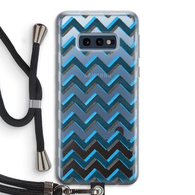 Onderbroken lijn: Samsung Galaxy S10e Transparant Hoesje met koord