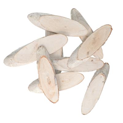 Othmar Decorations decoratie boomschijven - 60x stuks - white wash - 10 tot 12 cm Othmar Decorations decoratie boomschijven - 60x stuks - white wash - 10 tot 12 cm
