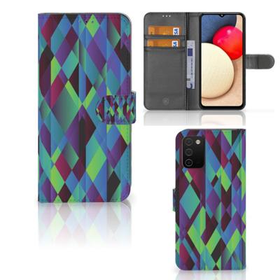 Samsung Galaxy A03s | Book Case | Abstract Green Blue