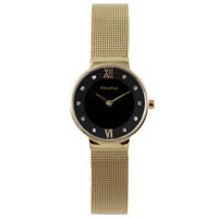 Prisma P.1459 Horloge Mesh staal goudkleurig-zwart 25 mm