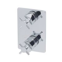 BWS Afbouwdeel Crux 2-Weg Chroom tbv Thermostatisch Inbouwdeel Uni - thumbnail