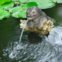 Ubbink drijvende spuitfiguur otter op boomstam - thumbnail