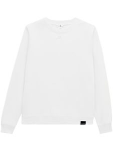 Courrèges sweat en coton à logo brodé - Blanc