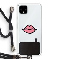 Kusje: Pixel 4 XL Transparant Hoesje met koord
